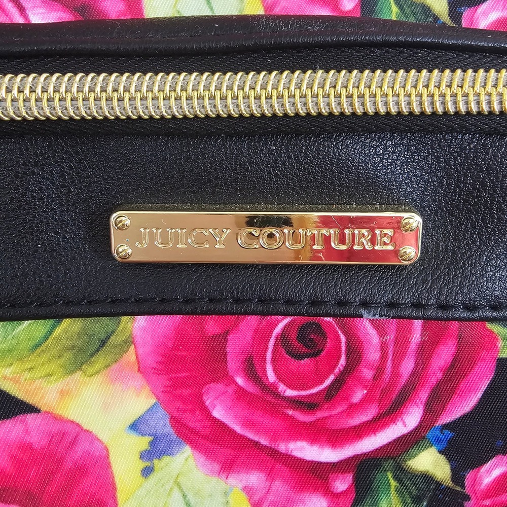 Juicy Couture Floral Roses Backpack Bookbag Gold Hardware Y2K Cute Pink School‎ - Picture 2 of 8